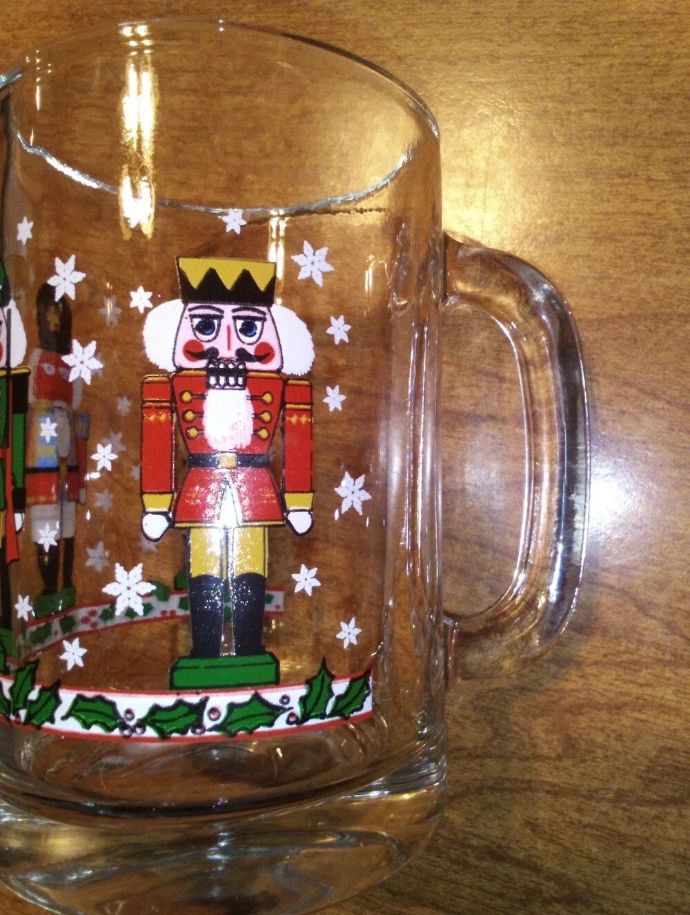 Nutcracker Holiday Clear Heavy Glass 4